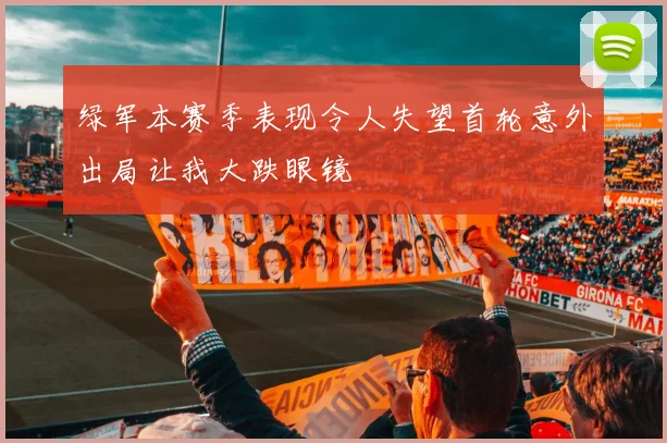 绿军本赛季表现令人失望首轮意外出局让我大跌眼镜